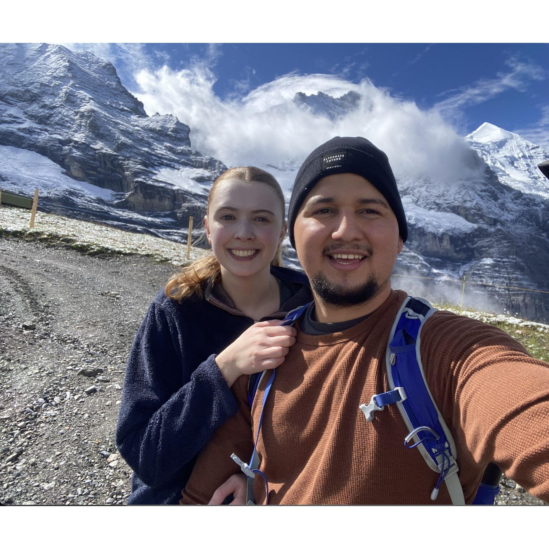 On a family trip in the Alps