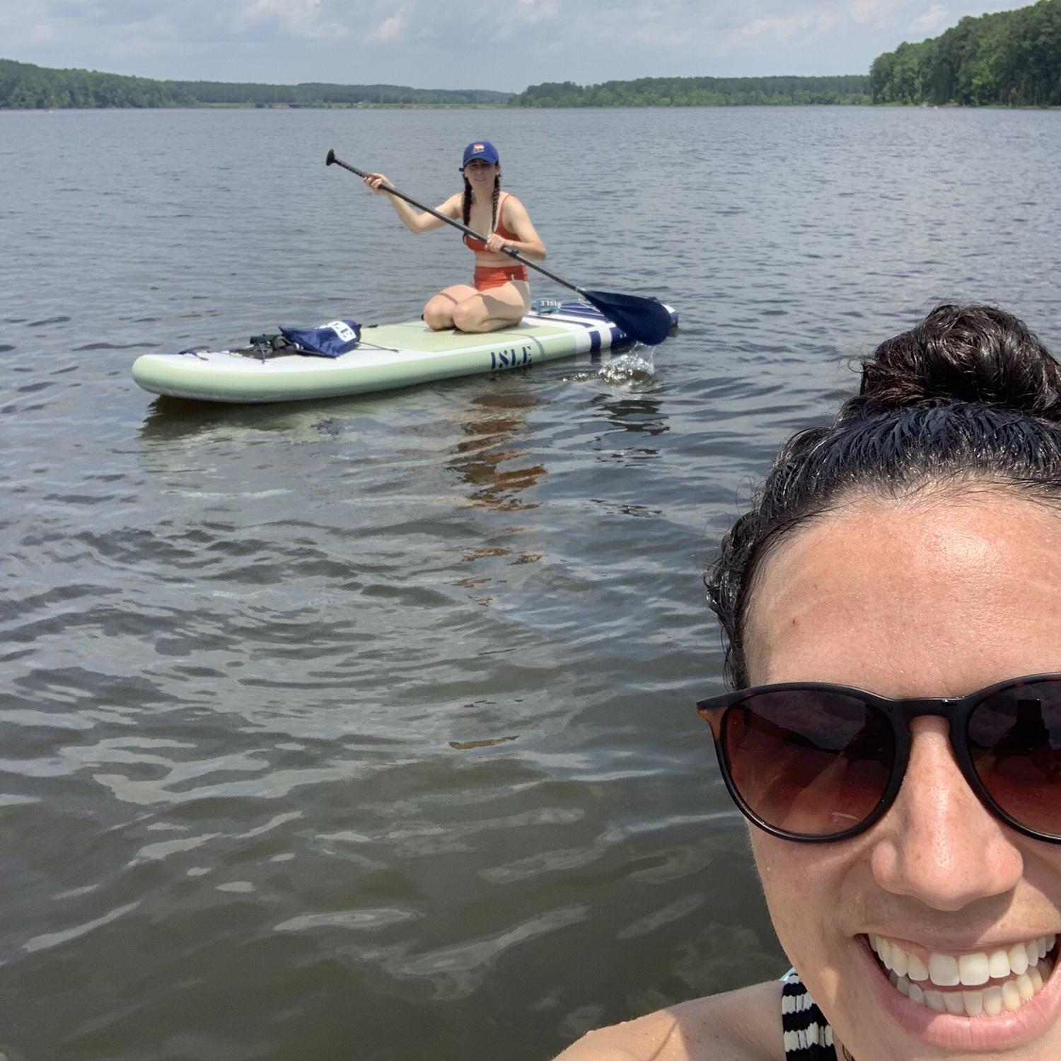 We love to stand up paddleboarding!