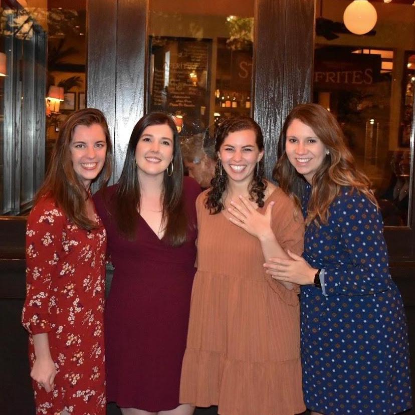 USC alumni group after the engagement dinner celebration