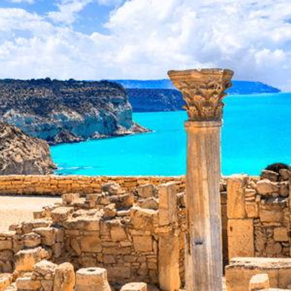Walking tour of ruins in Cyprus
