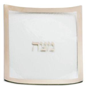 Annieglass Judaica Square Matzo Plate, 10 - Platinum