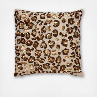 Yorkville Sequin Leopard Throw Pillow