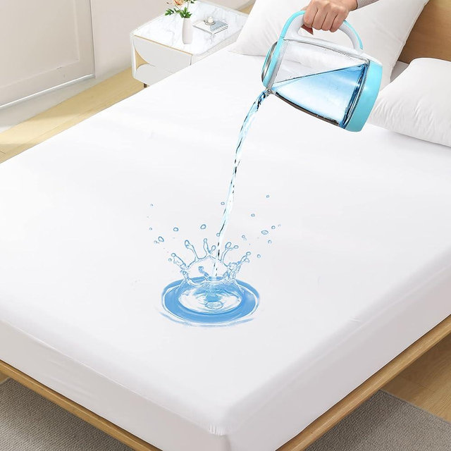 Full Premium Waterproof Mattress Protector, Soft Breathable Mattress Pad, Noiseless Bed Cover - Stretch to 21" Fitted Deep Pocket Mattress Protection