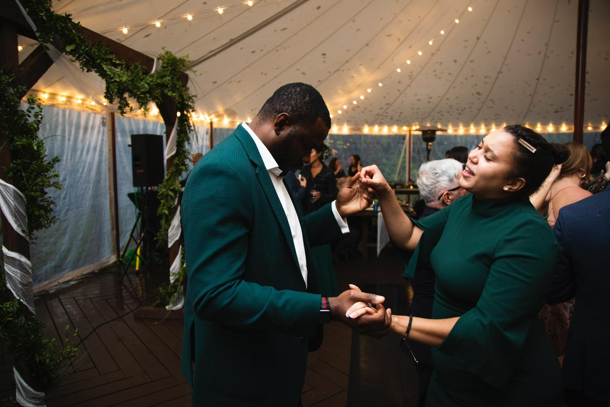 Skaneateles dancing in a friends wedding