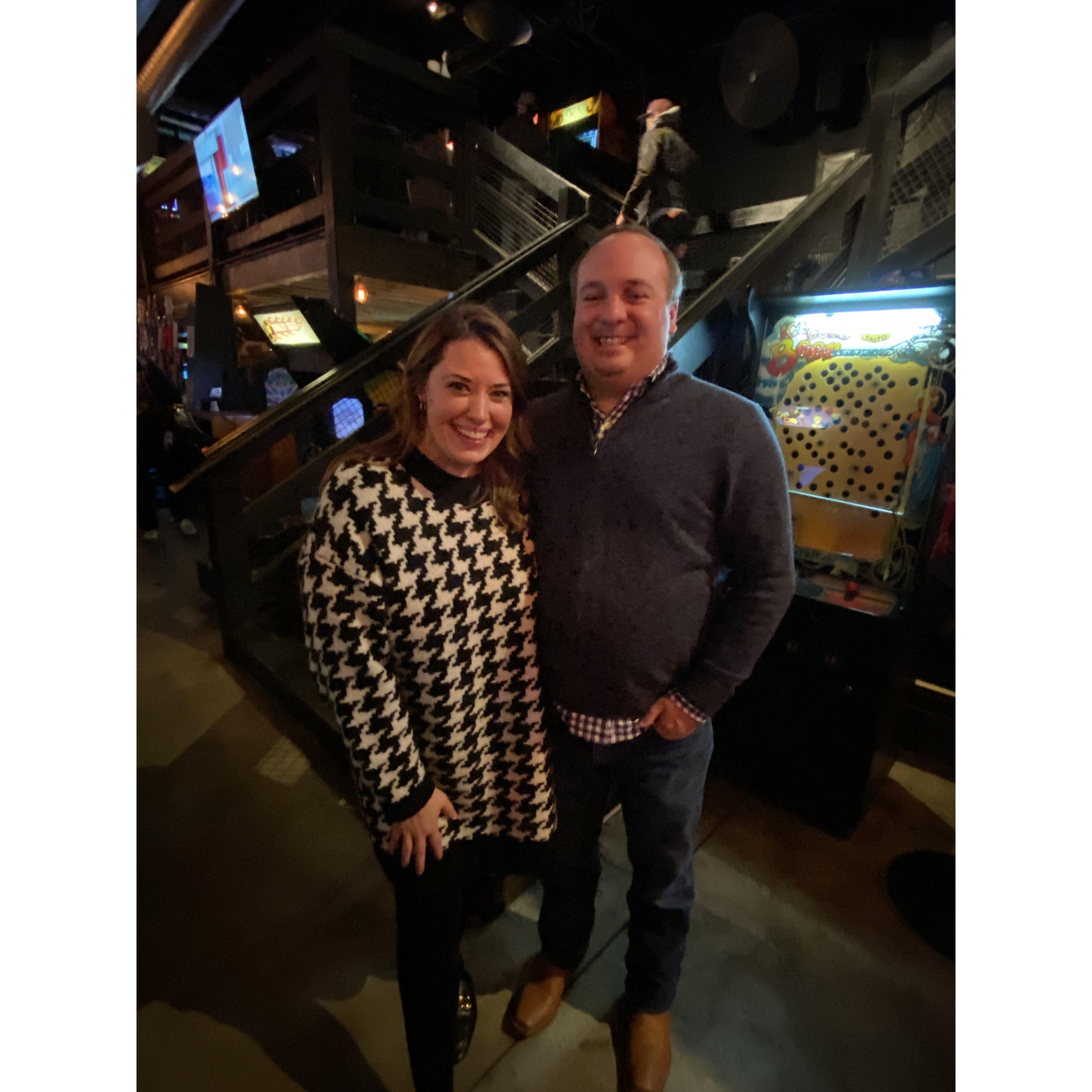 Our first date spot! Up/Down, an arcade bar in downtown KC.