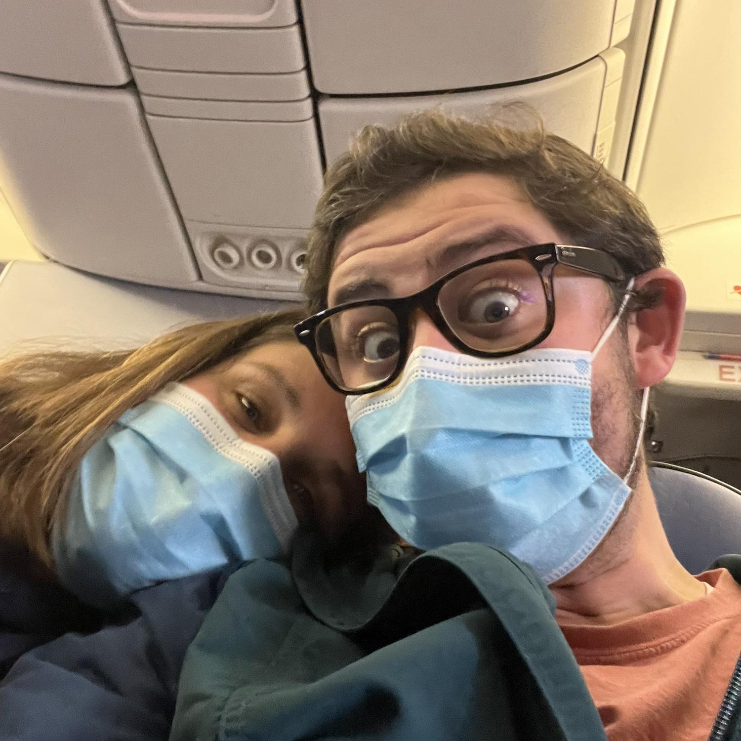 We survived COVID together…flying to Italy