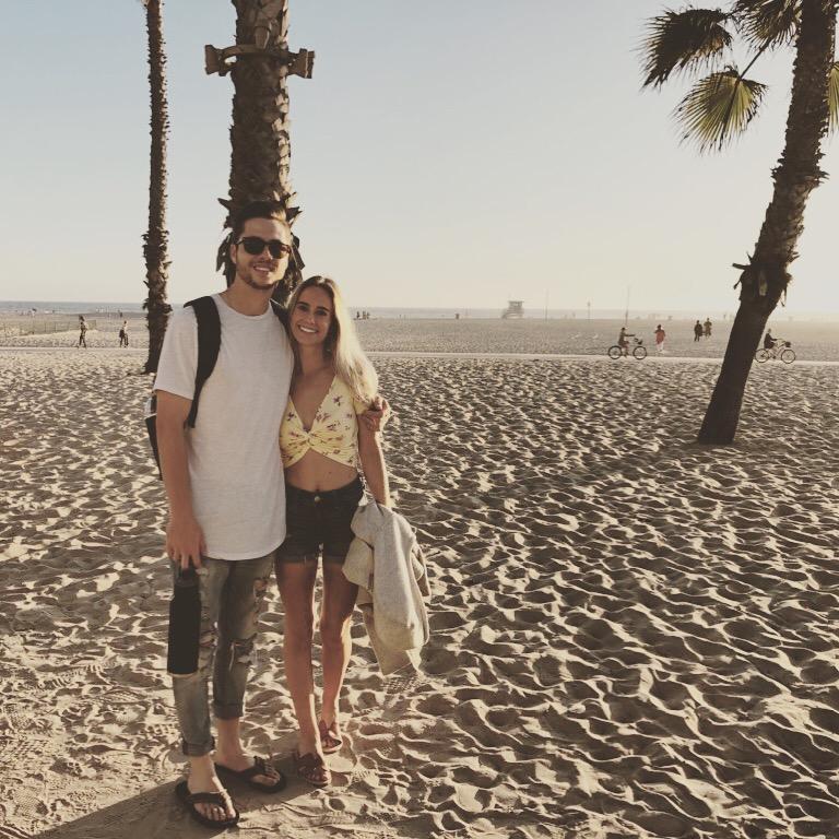 After their adventures in the East, they moved to the beautiful West coast and lived in Los Angeles for a year and a half. This was one of their first trips to the beach in their new home.