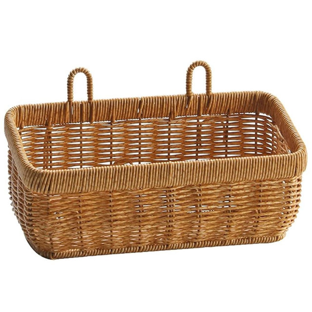 MHADBKH Woven Kitchen Storage Basket Wall Hanging Organizers for Vegetables Efficient Garlic Gingers Container Kitchen Supplies