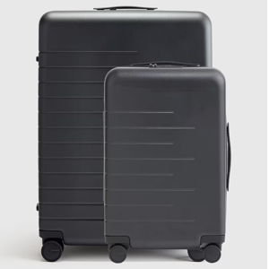 Expandable Carry-On & Large Check-In Suitcase Set - Black