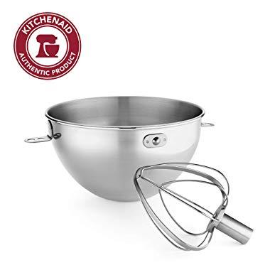 KitchenAid KN3CW 3-Qt. Stainless Steel Bowl & Combi-Whip - Fits Bowl-Lift models KV25G and KP26M1X