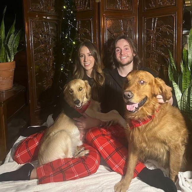 Christmas card with our pups