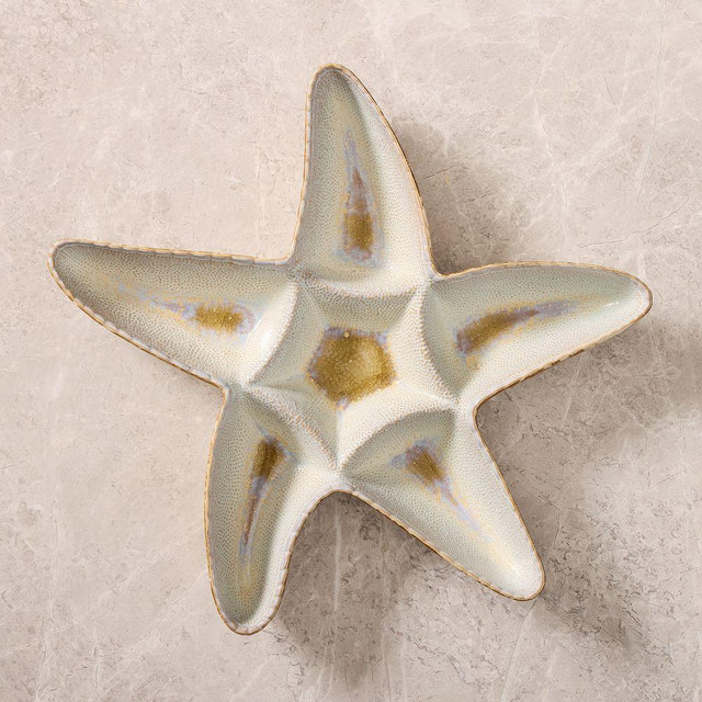 Seashell Chip and Dip Starfish, Urchin Natural
