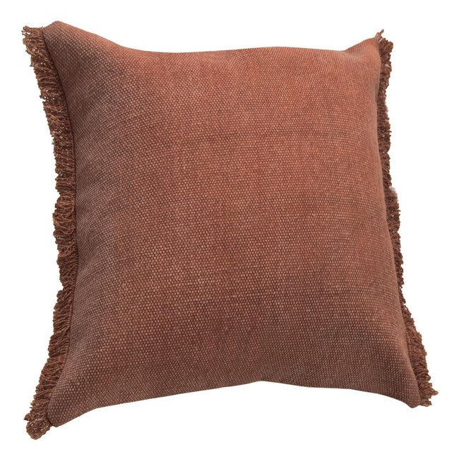 HomeRoots 20" Brown Throw Pillow