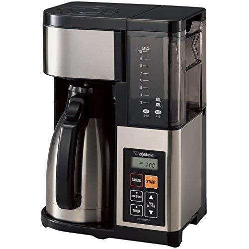 Zojirushi EC-YTC100XB Coffee Maker, 10 Cup, Stainless Steel/Black