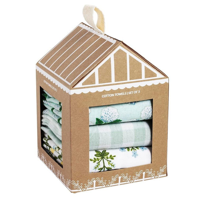 Mud Pie Blue Greenhouse Towel Set