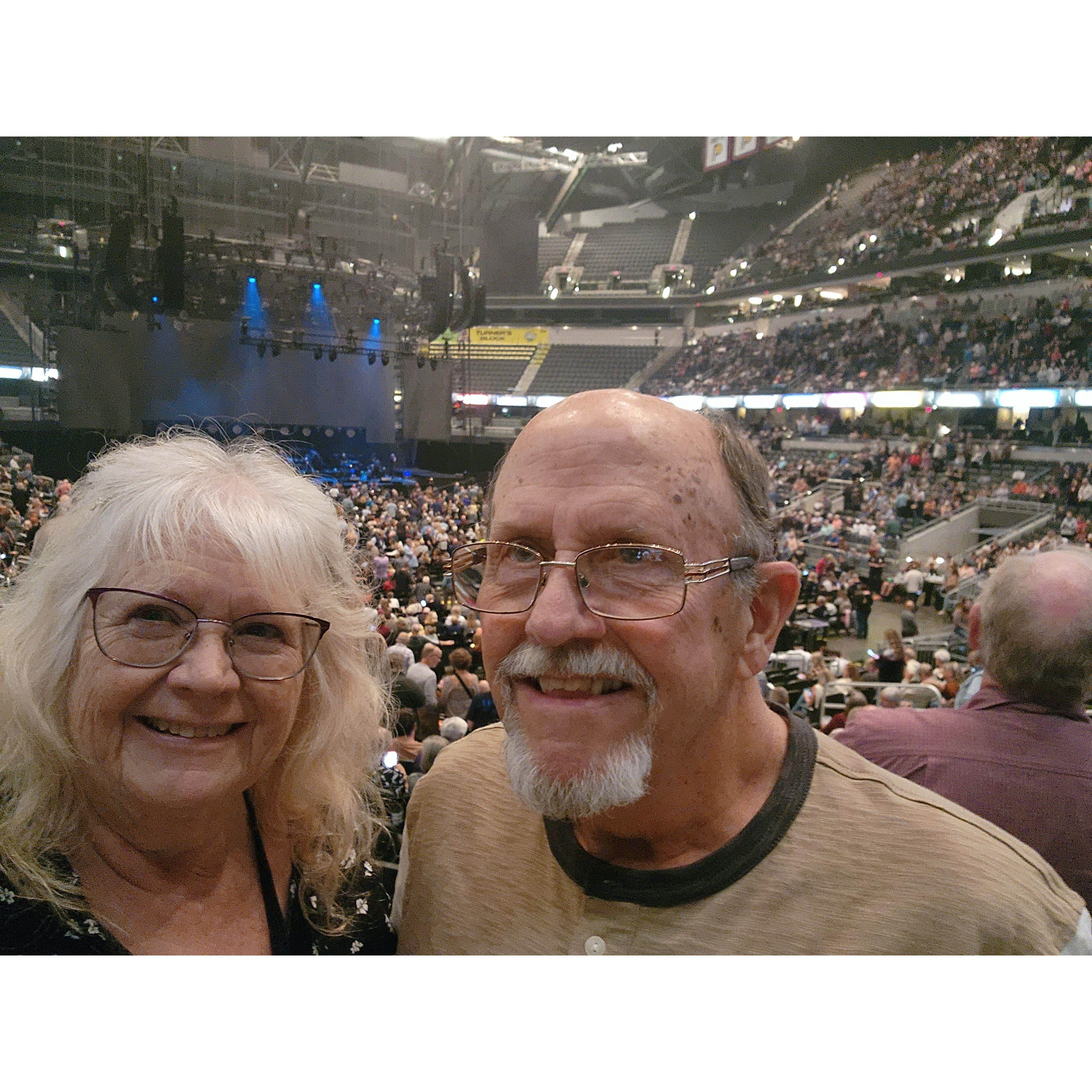 Date Night, dinner and then the Eagles.  Surprise gift from Robin to Gary