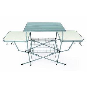 Camco Deluxe Folding Grill Table, Great for Picnics, Tailgating, Camping, RVing and Backyards; Quick Set-up and Folds Down to Only 6 Inches Tall For Convenient Storage (57293)