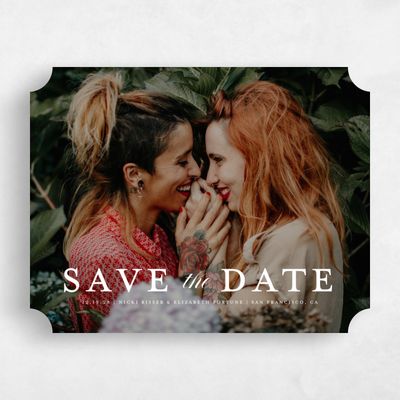 White Ticket Wedding Save the Date - Leonid Photo
