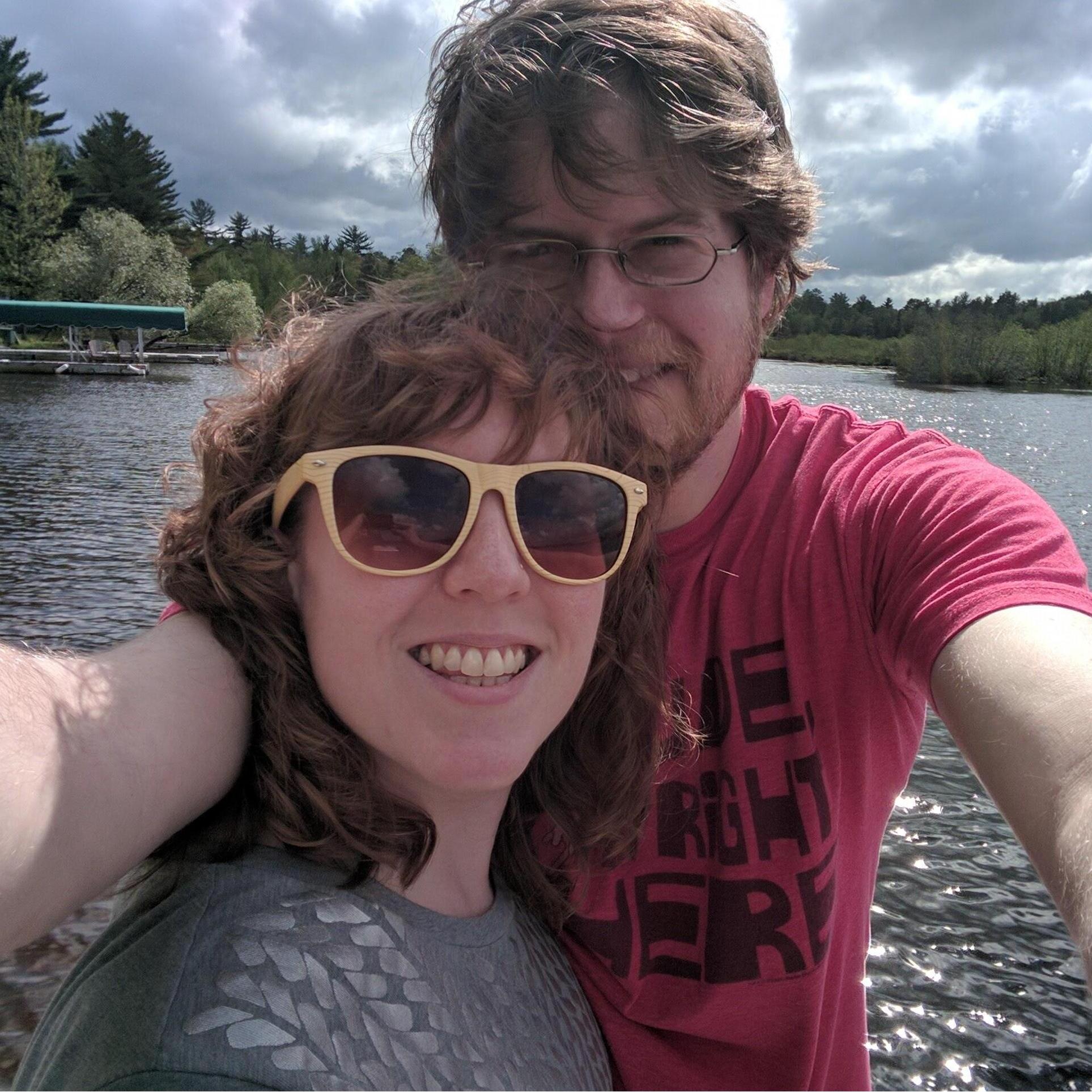 One of our first trips together, to Eagle River, WI.