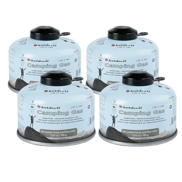 Hotdevil Camping Stove Fuel 100 Gram Butane Propane Mixture Blend Isobutane Fuel Canister Camping Fuel Gas