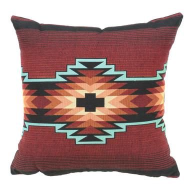 Red Sunset Southwest Geometric Pillow