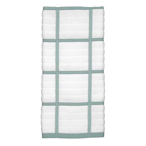 All-Clad Textiles 100-Percent Combed Terry Loop Cotton Kitchen Towel, Oversized, Highly Absorbent and Anti-Microbial, 17-inch by 30-inch, Checked, Rainfall
