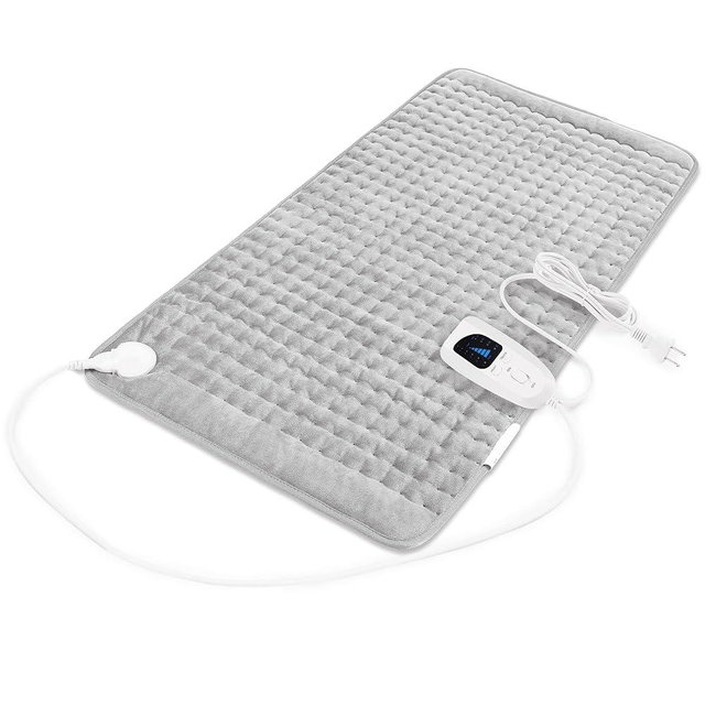 Heating Pad,Electric Heating Pads for Back,Hot Heated Pad for Abdomen,Shoulder,Knee,Multiple Temp and Auto Shut Off(Light Gray, 33''×17'')