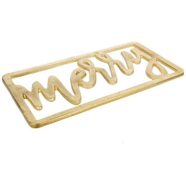 Gold Merry Metal Trivet
