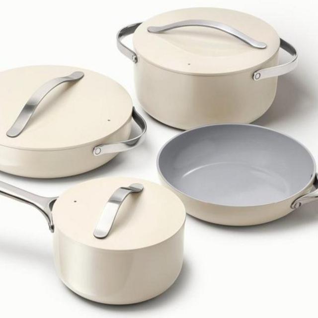 Caraway Non-Toxic Cookware Set, Cream