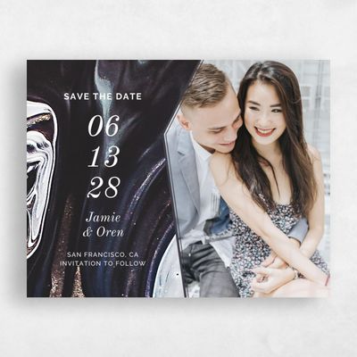Brown Wedding Save the Date - Larimer Landscape
