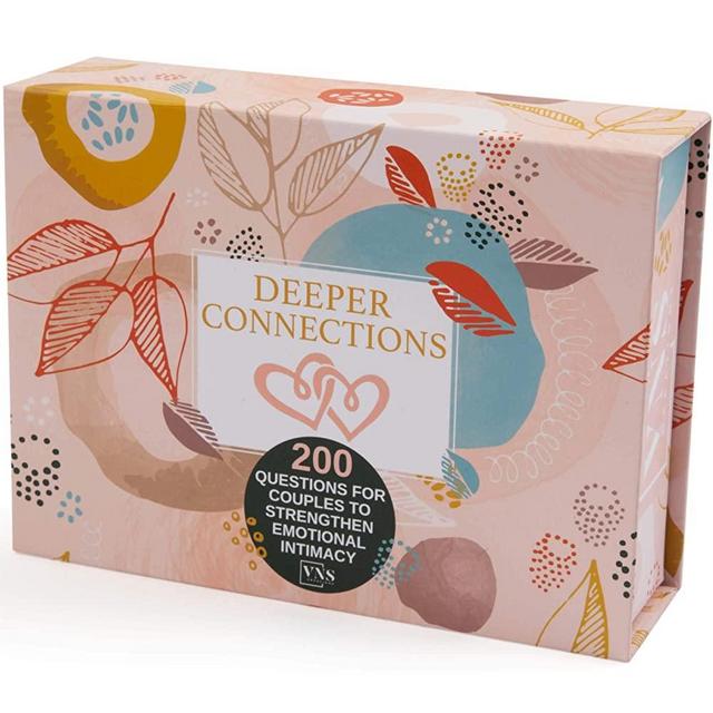Deeper Connections: Card Game for Couples | 200 Meaningful Conversation Starters to Connect & Reconnect | Fun Conversation Cards for Couples to Improve Emotional Intimacy & Build Strong Relationships.