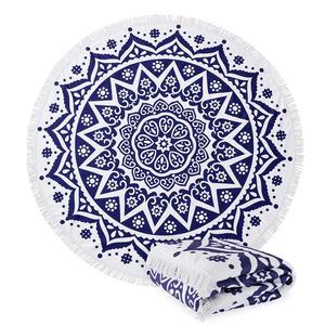 Great Bay Home Round Tribal Beach Towels. 60" Round. 100% Zero Twist Cotton. Multi-Purpose, Durable, Absorbent Towels for Bathroom, Pool, or Beach. By (Tribal)