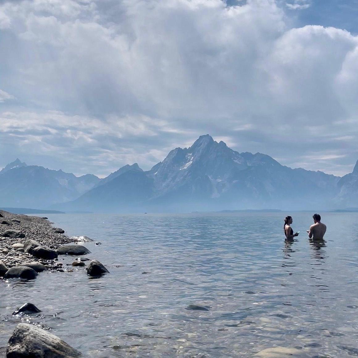 Sean forcing Paige to join him in his favorite hobby- getting into cold bodies of water