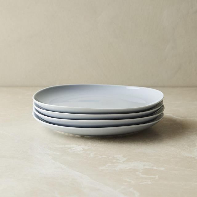 Organic Porcelain Salad Plate, Chambray, Set of 4