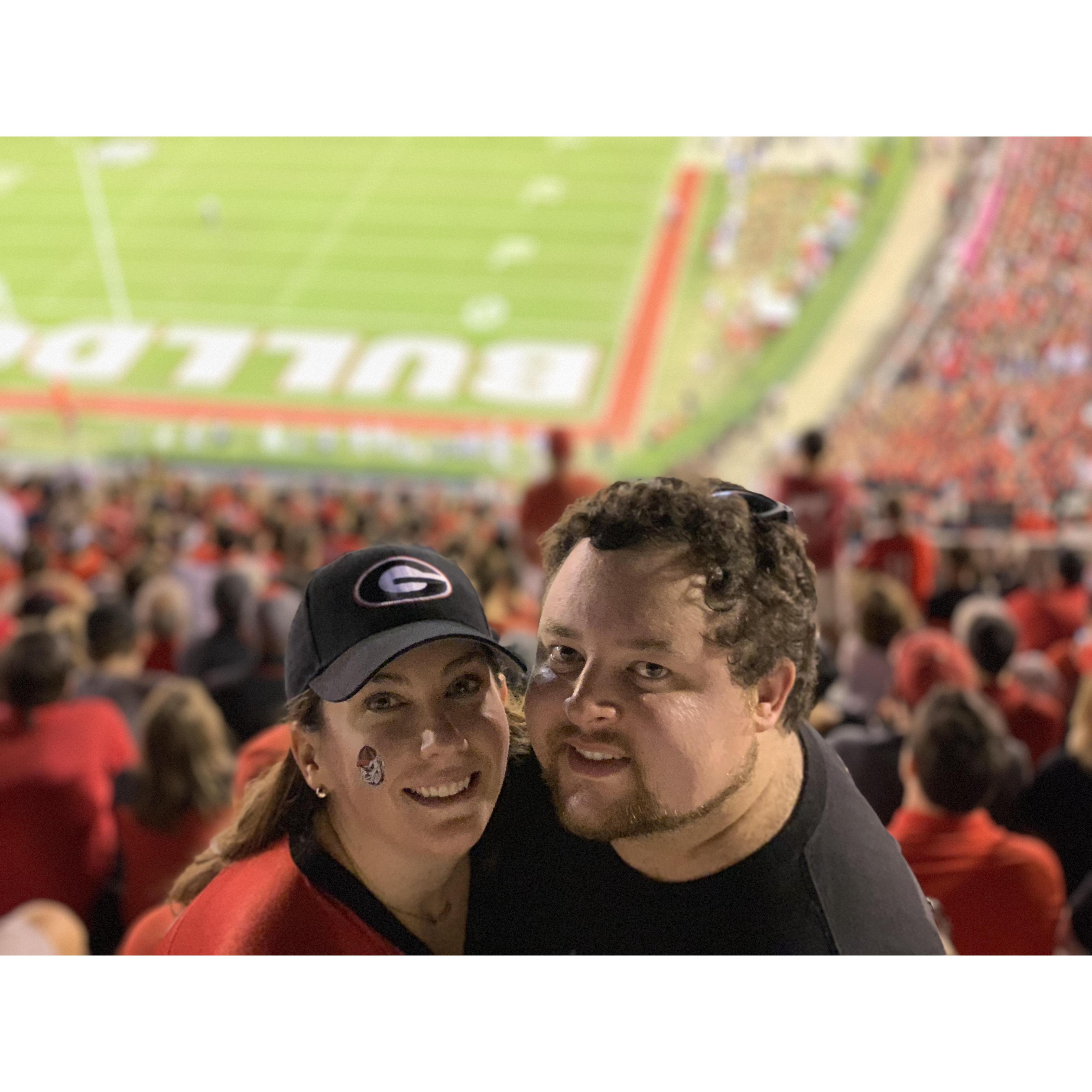 Marci showing Jacob her love of Athens and Georgia Football