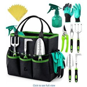 GROWIT Heavy Duty Gardening Tools - Gardening Gifts for Women, Men, Mom, Dad - Durable, Ergonomic Garden Tools Set
