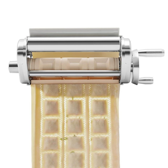 Pasta Attachment for Kitchenaid Stand Mixer, Stainless Steel Pasta Sheet Roller Pasta Maker Attachment,Ravioli Maker Attachment for Pasta Lasagna Spaghetti Tagliatelle Ravioli Maker Cutter Machine