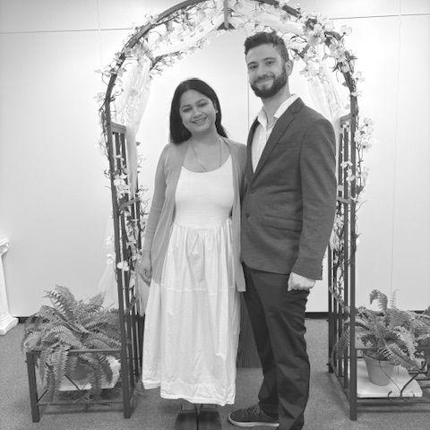 The courthouse chapel was adorable—and you can definitely tell we were glowing with happiness at 8:00 a.m.