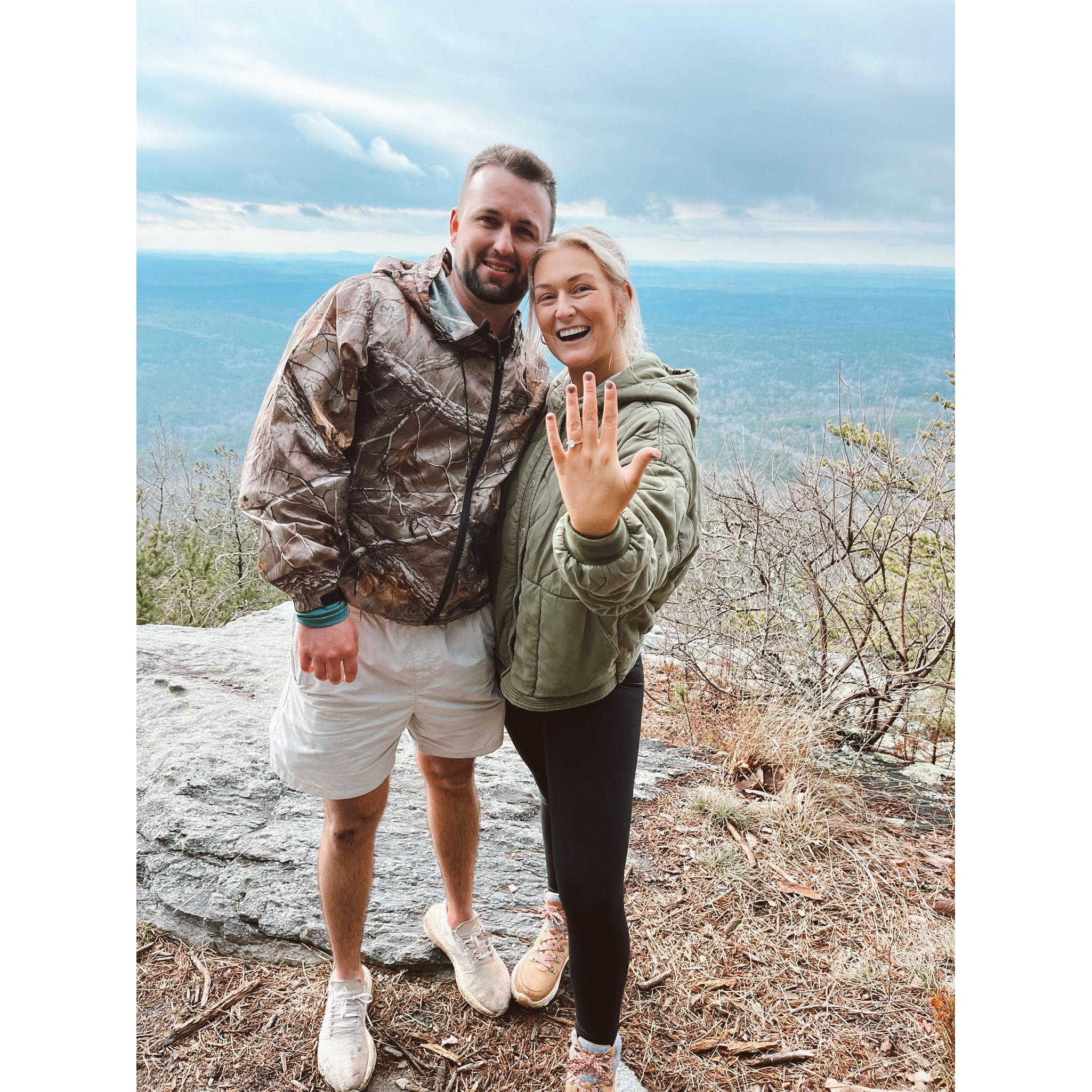 February 12, 2023- WE'RE ENGAGED!!!! After going on what was supposed to be a normal hike, Grant picked the perfect mountain lookout to ask that most important question.