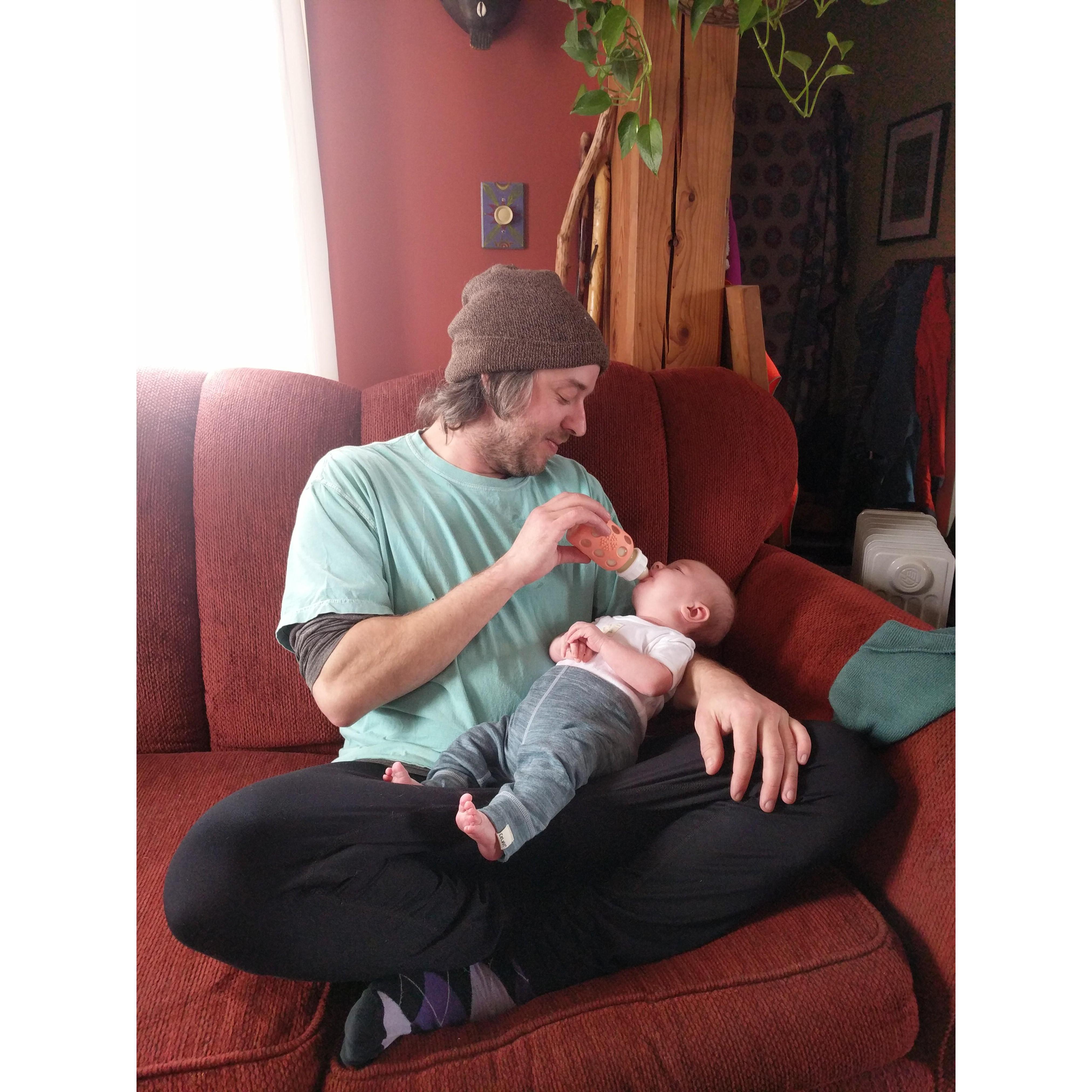 Kevin feeding Atalaya.