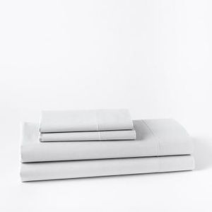 Organic Washed Cotton Sheet Set, Full, Stone White
