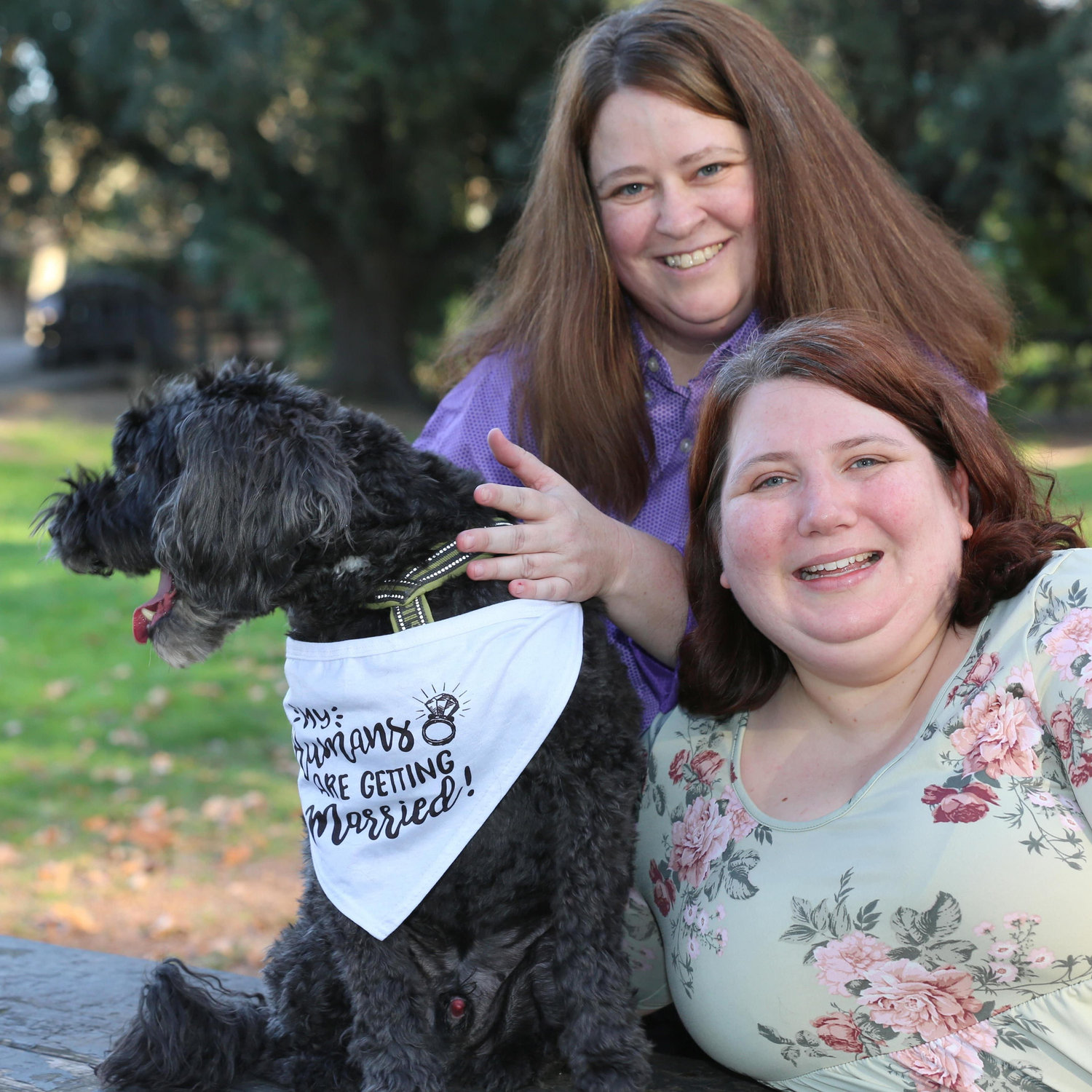 Taz is easily distracted, even when his humans are getting married(!) like his bandanna states.