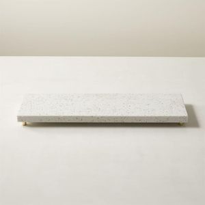Terrazzo White Rectangular Serving Platter