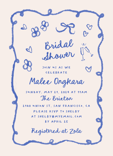 Lalasa Portrait | Cornflower Blue | Zola Wedding & Bridal Shower ...