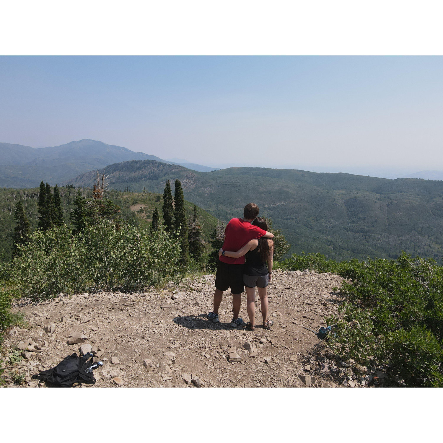July 24, 2021 - At the top of our nicknamed "Moose Trail" (because Bradley has seen a mama and baby moose on this trail before)