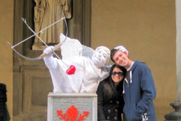 Florence March 2009 -- If this cupid performer only knew where we'd be today!