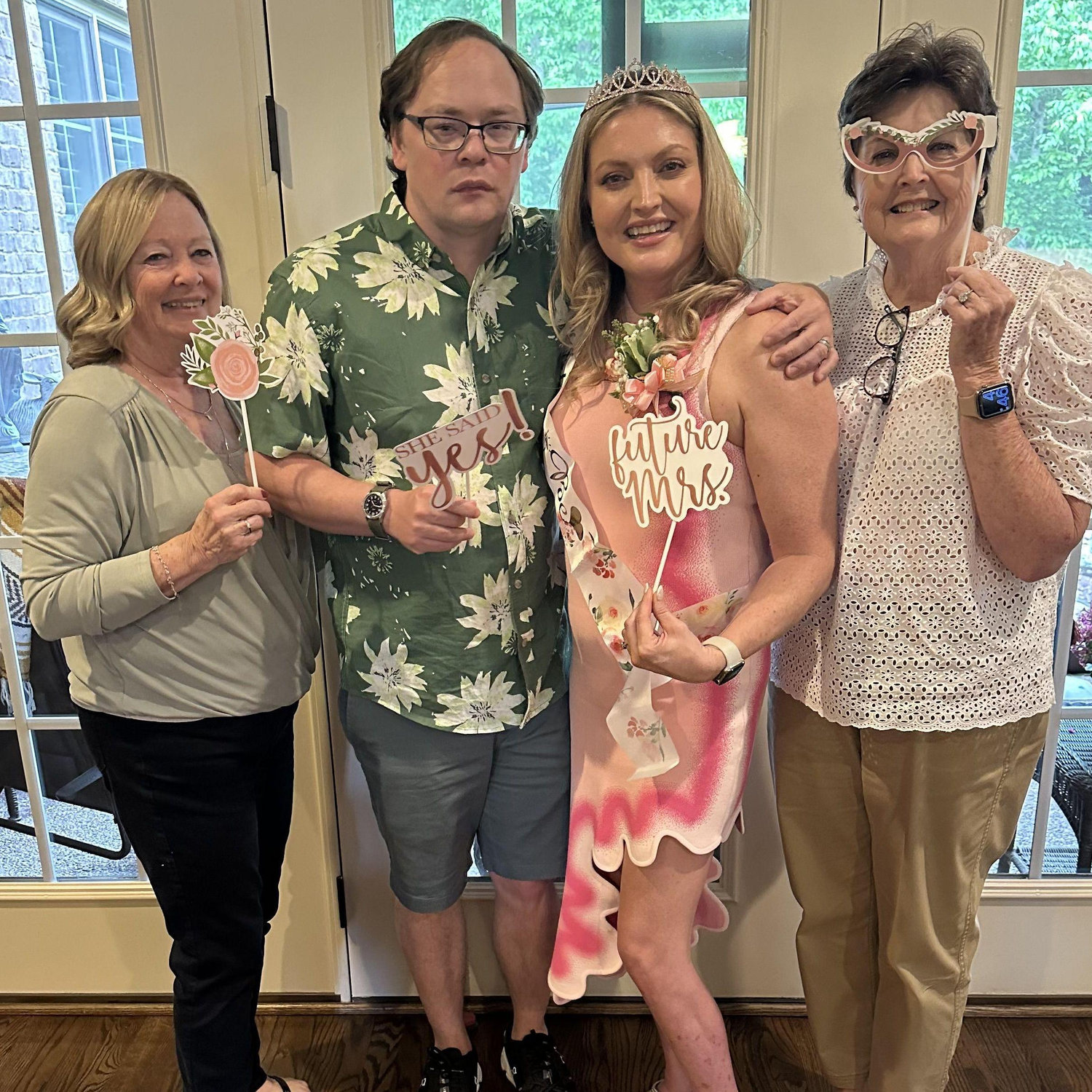 bridal shower pics with our moms!