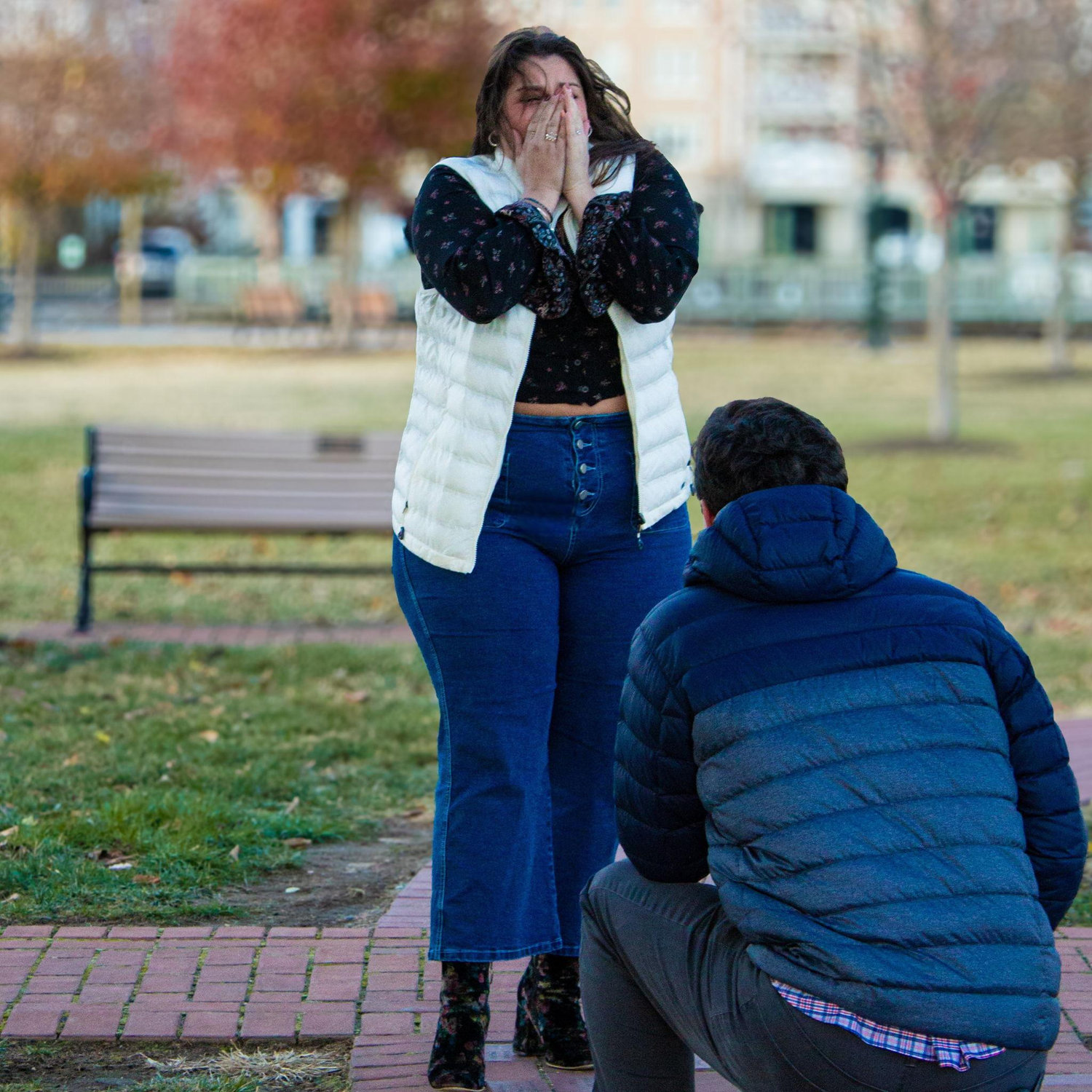 Seconds before Nicolette said the easiest "yes" of her life!