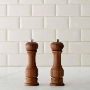 Williams Sonoma Traditional Walnut Wood Salt and Pepper Mill, Set of 2, 7"