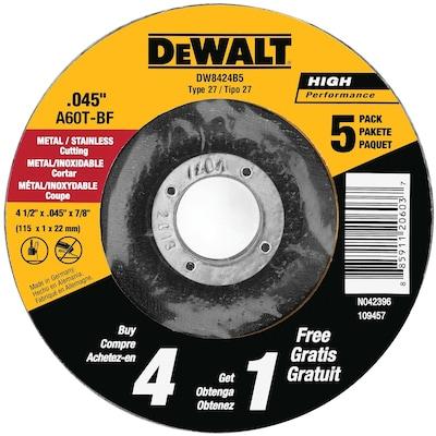 DEWALT  5-Pack Silicon Carbide 4.5-in-Grit Grinding Wheel